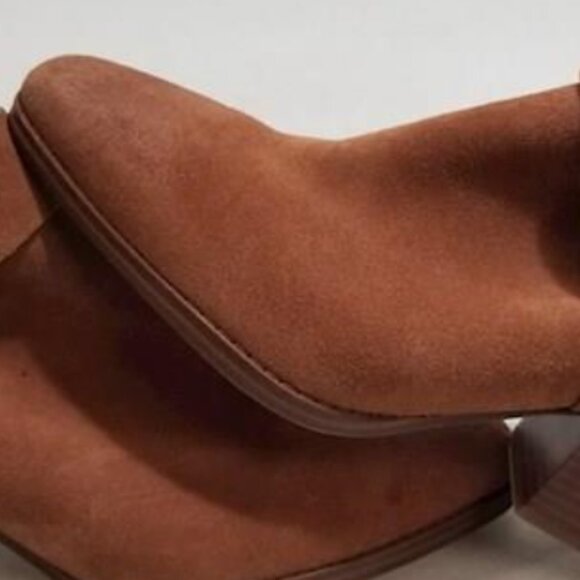 Michael Michael Kors Pamela Booties Color Luggage Suede Size 7M NWOB - Picture 5 of 10